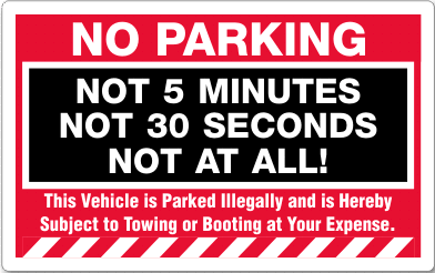 Choose no parking stickers and parking violation labels from a wide ...